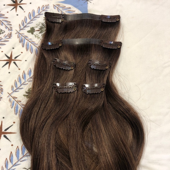 Luxy 12” fill-ins. Natural Brown Hair Extensions - Picture 1 of 5